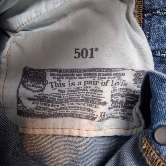 Levis XX 501 Mens 33x34 Original Fit Jeans Medium Stone Wash Non Stretch Denim - Picture 8 of 8